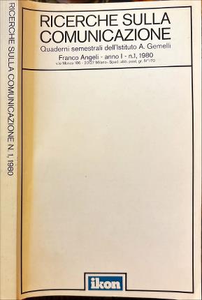 Ricerche sulla comunicazione.