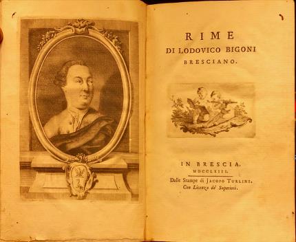 Rime di Lodovico Bigoni Bresciano.
