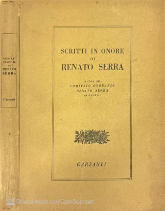 Scritti in onore di Renato Serra.