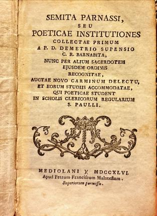Semita Parnassi seu poeticae institutiones collectae primum. Carminum delectus ex …
