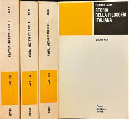 Storia della filosofia italiana. Tre volumi.