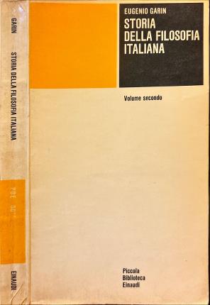 Storia della filosofia italiana. Volume secondo.