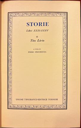 Storie. Libri XXXI, XXXV. Tito Livio.