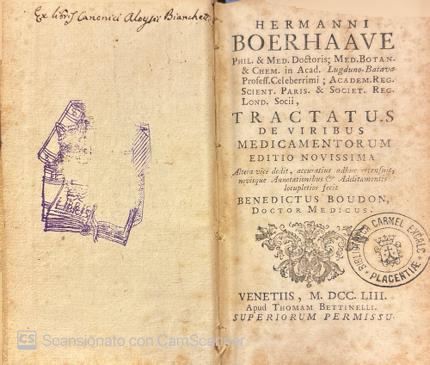 Tractatus de Viribus medicamentorum editio novissima.