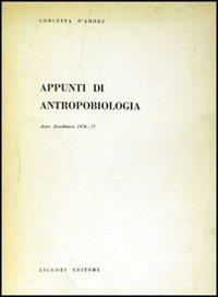 APPUNTI DI ANTROPOBIOLOGIA