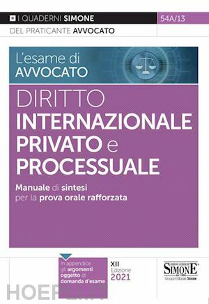 DIRITTO INTERNAZIONALE PRIVATO E PROCESSUALE. MANUALE DI SINTESI PER LA …