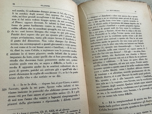LA REPUBBLICA TRADOTTA DA GIUSEPPE FRACCAROLI ( COPIA NUMERATA N. …