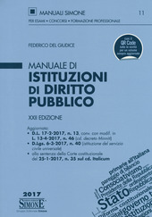 MANUALE DI ISTITUZIONI DI DIRITTO PUBBLICO XX II EDIZIONE COD. …