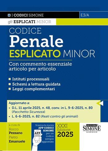 CODICE PENALE ESPLICATO. CON COMMENTO ESSENZIALE ARTICOLO PER ARTICOLO. EDIZ. …