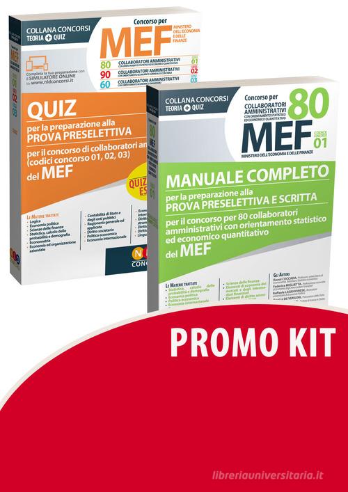 CONCORSO PER 80 COLLABORATORI MEF. MANUALE COMPLETO PER LA PREPARAZIONE …
