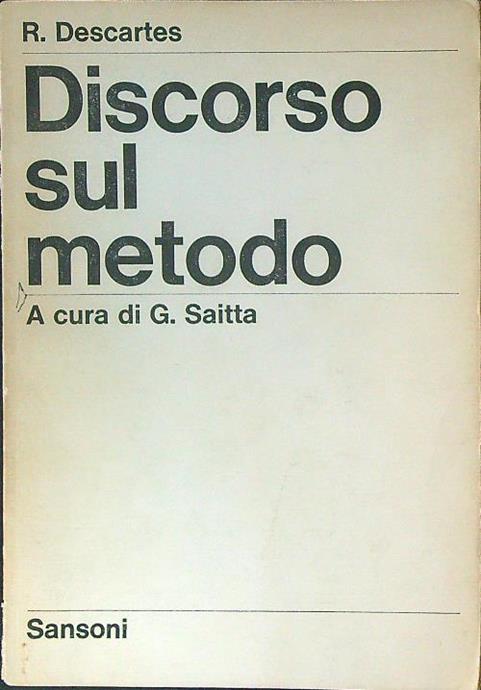 DISCORSO SUL METODO