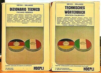 DIZIONARIO TECNICO TEDESCO/ITALIANO/TEDESCO ( TOMO 1+2 )