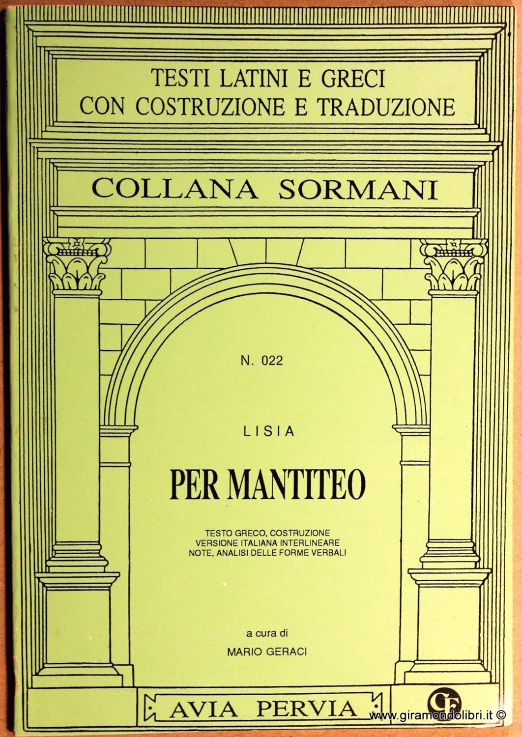 PER MANTITEO ( GERACI MARIO ) TRADUTTORE INTERLINEARE