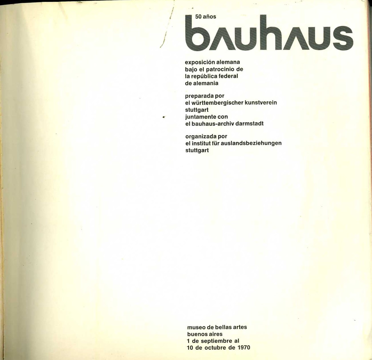 50 anos bauhaus - exposicion alemana bajo el patro