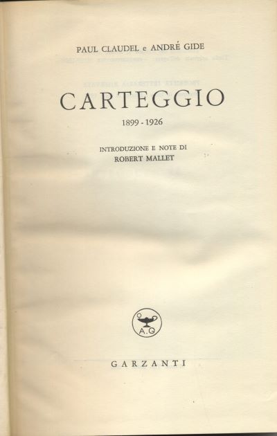 carteggio 1899-1926