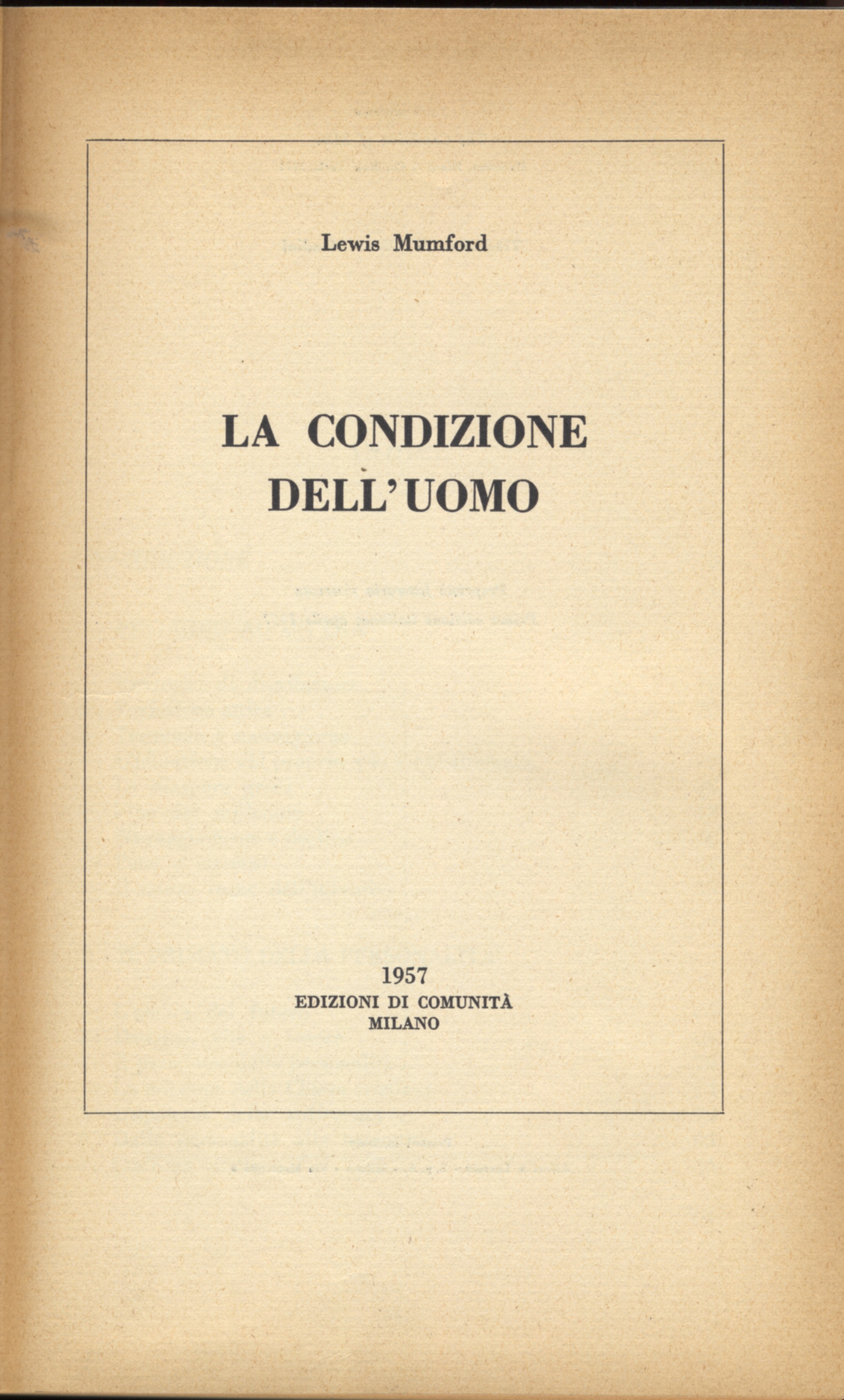 la condizione dell`uomo