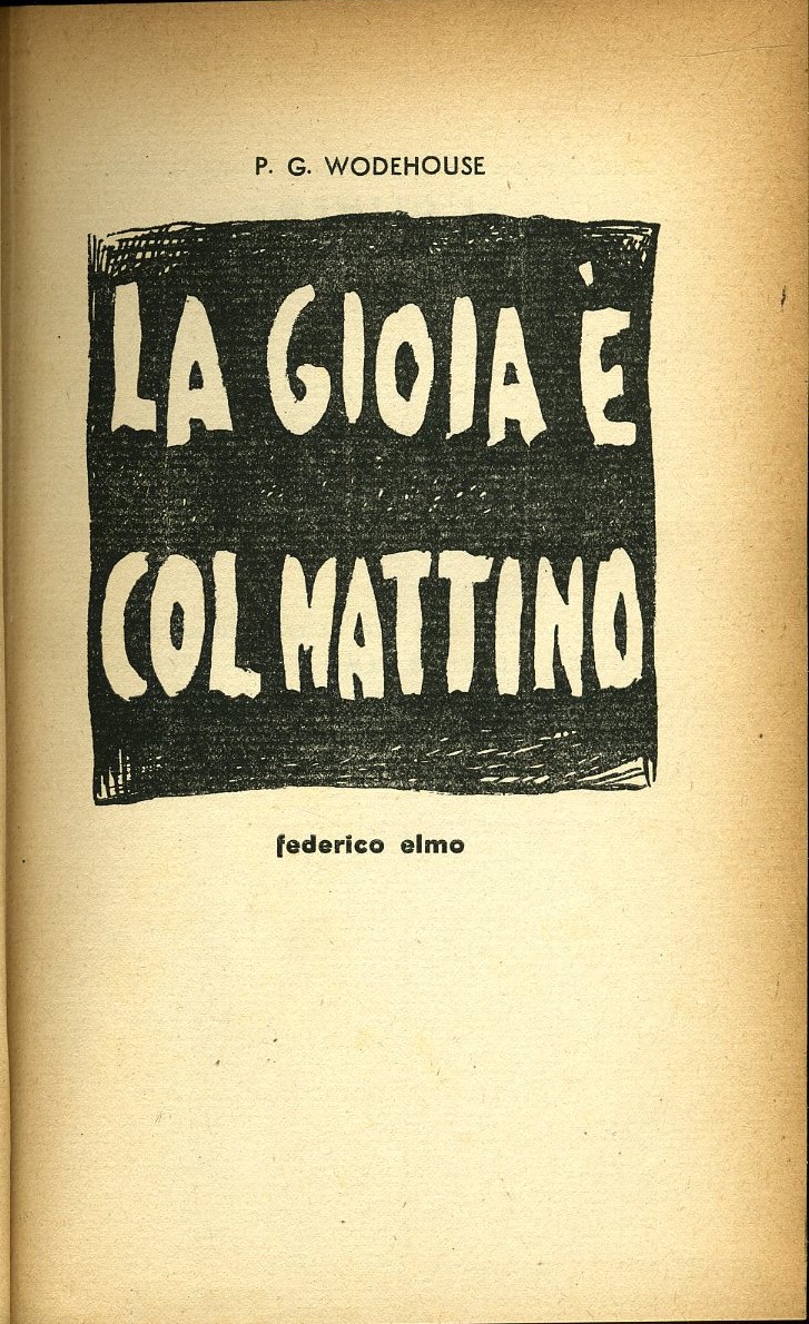 la gioia è col mattino