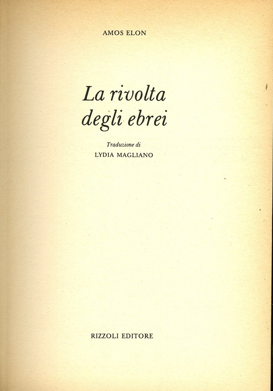 la rivolta degli ebrei