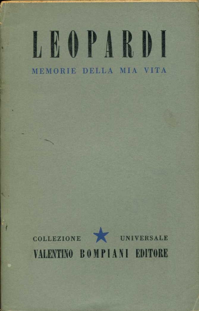 memorie della mia vita giacomo leopardi