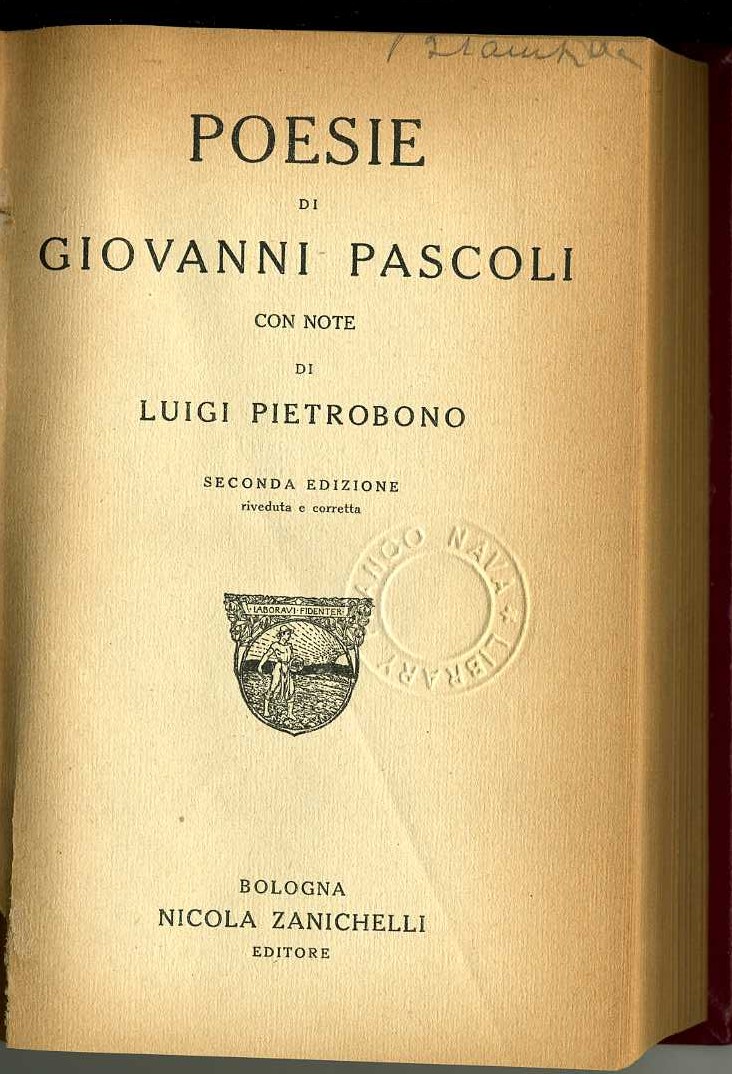 Poesie con note di Luigi Pietrobono. Seconda ediz