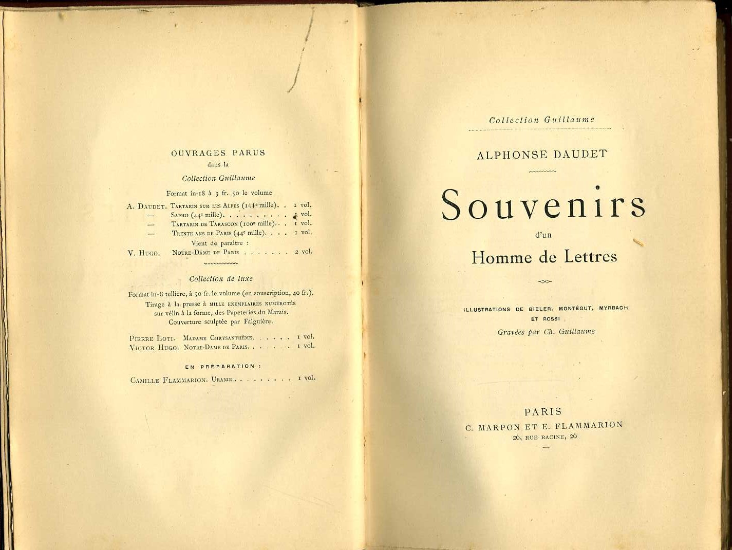 Souvenirs D`Un Homme De Lettres alphonse daudet al