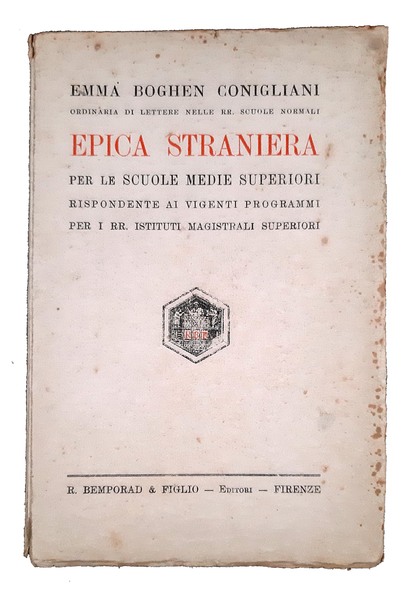 Epica straniera, per le scuole medie superiori rispondente ai vigenti …