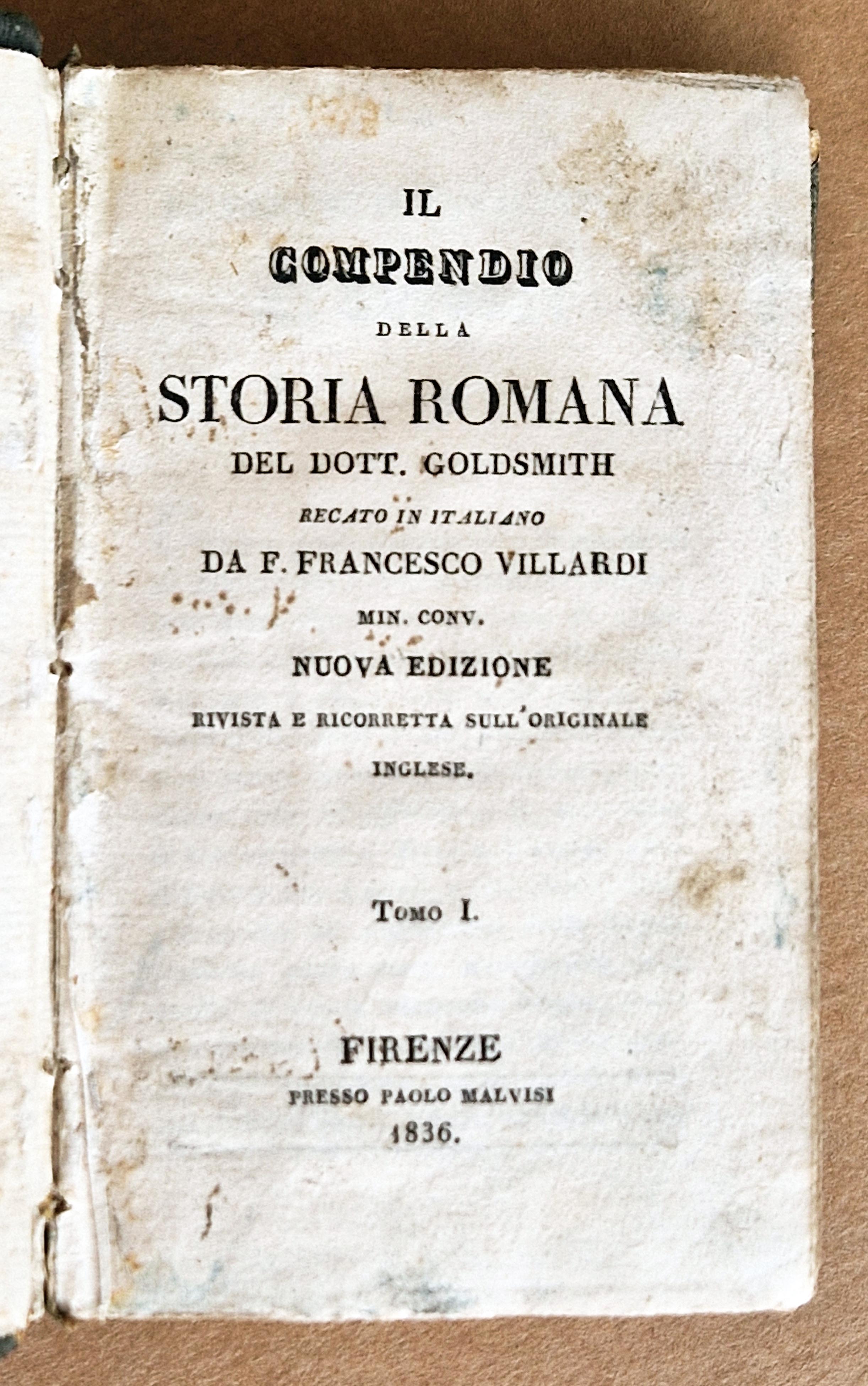 Il compendio della storia romana del Dott. Goldsmith, recato in …