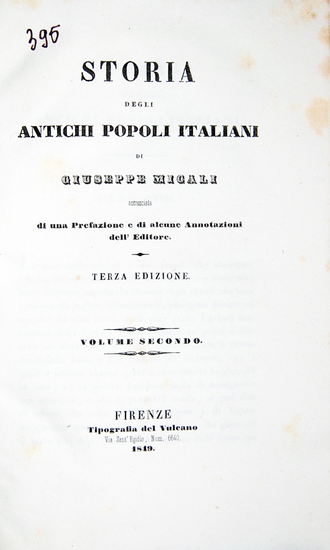 Storia degli antichi popoli italiani di Giuseppe Micali accresciuta di …