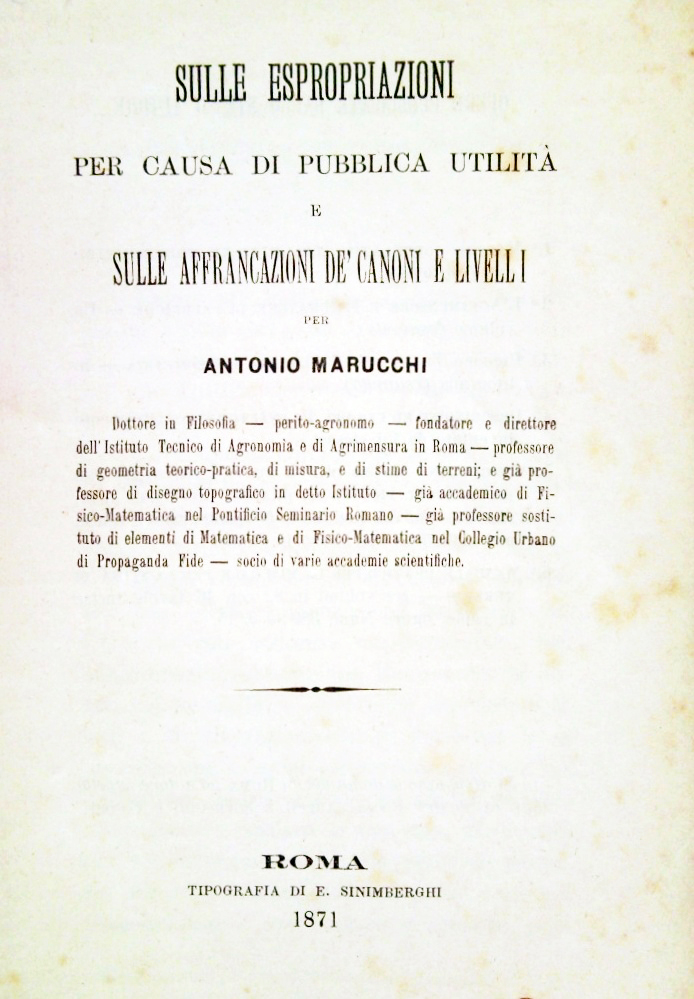 Sulle espropriazioni per causa di pubblica utilità e sulle affrancazioni …