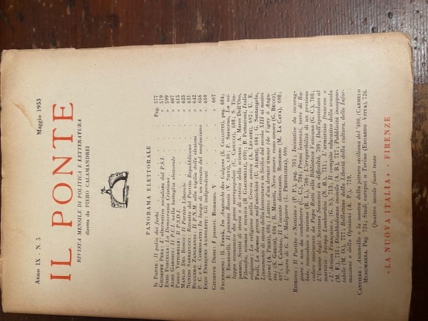 Il Ponte. Anno IX. N°5 - Maggio 1953