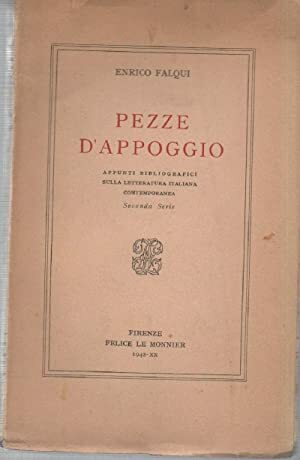 Pezze d'appoggio Appunti bibliografici sulla letteratura italiana contemporanea