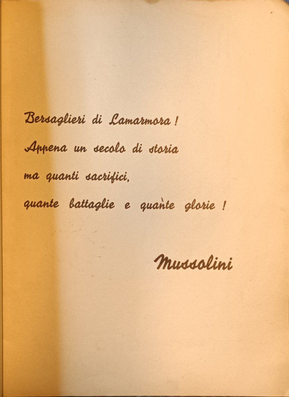 Bersaglieri di Lamarmora! Appena un secolo di storia ma quanti …