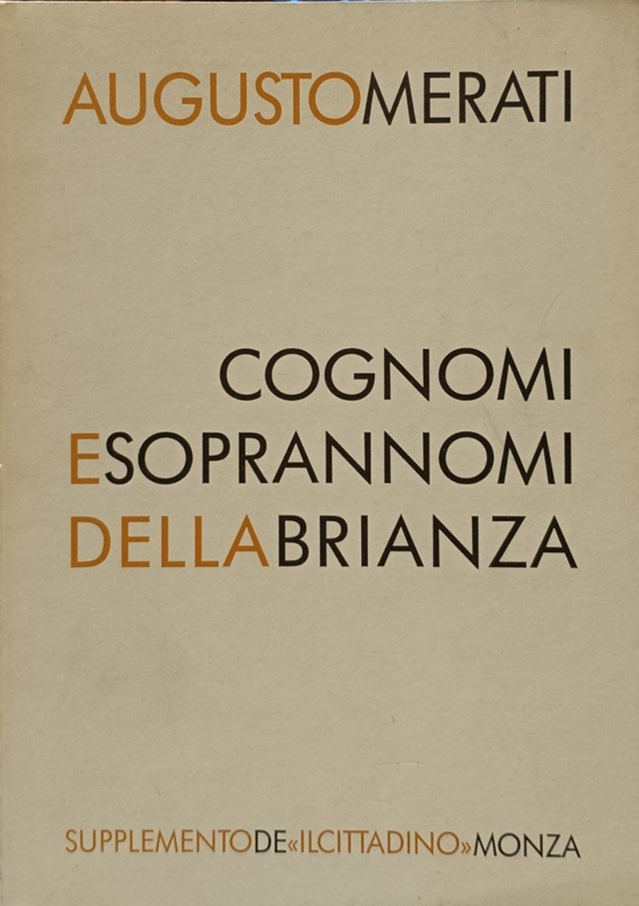 Cognomi e soprannomi della Brianza