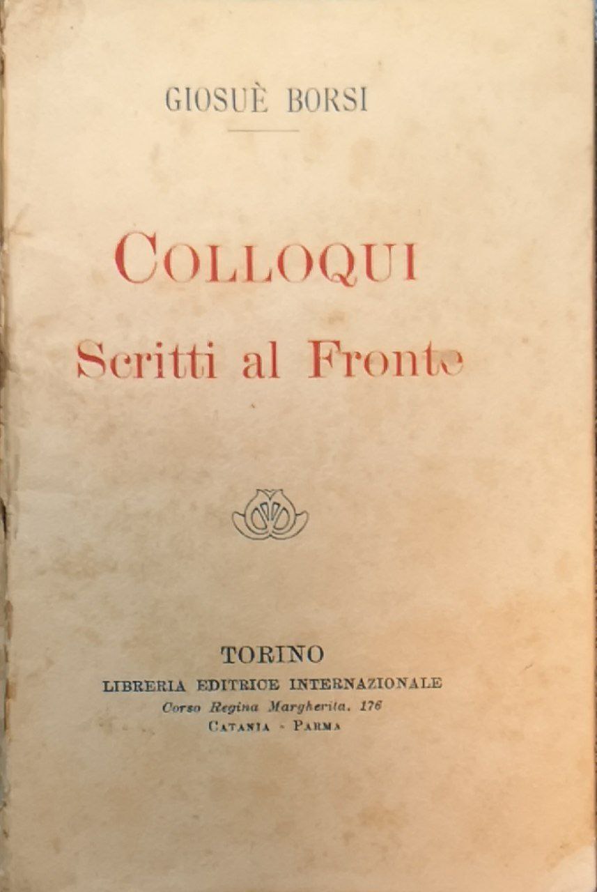 Colloqui scritti al fronte