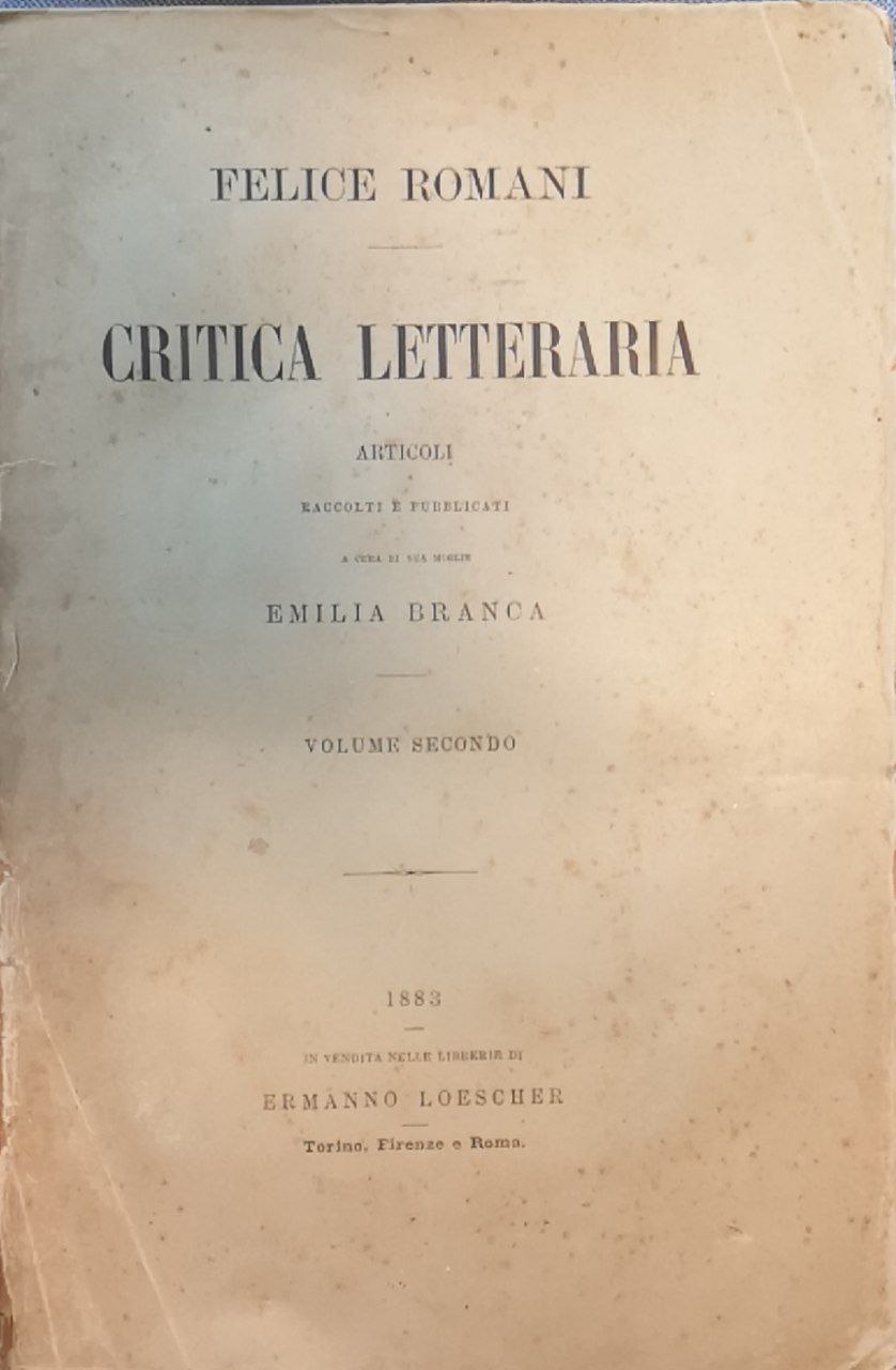 Critica letteraria. Volume II