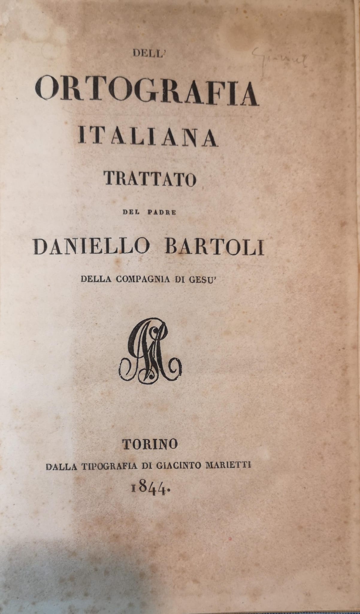 Dell'ortografia italiana, trattato