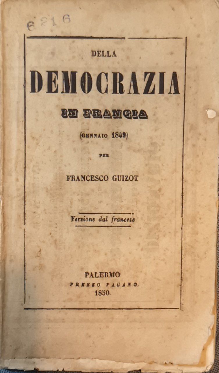 Della democrazia in Francia (gennaio 1849)