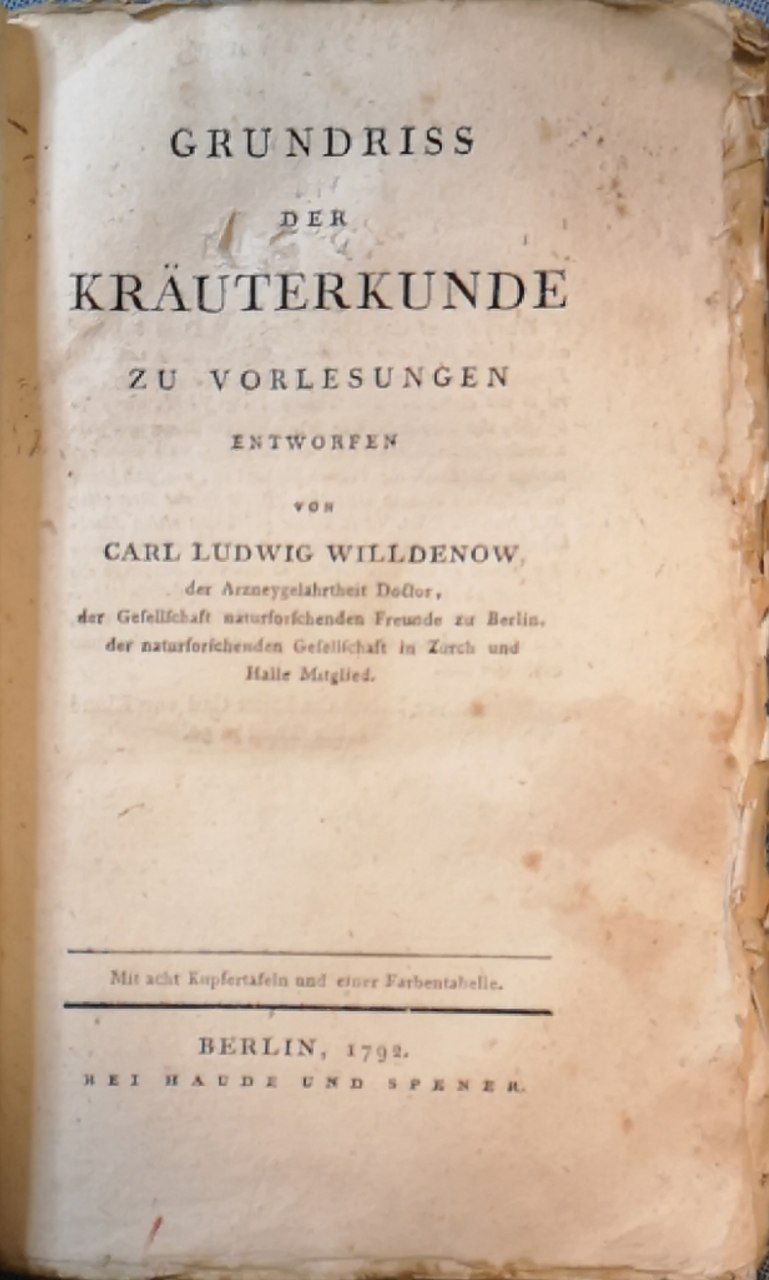 Grundriss der Kräuterkunde zu Vorlesungen Entworfen