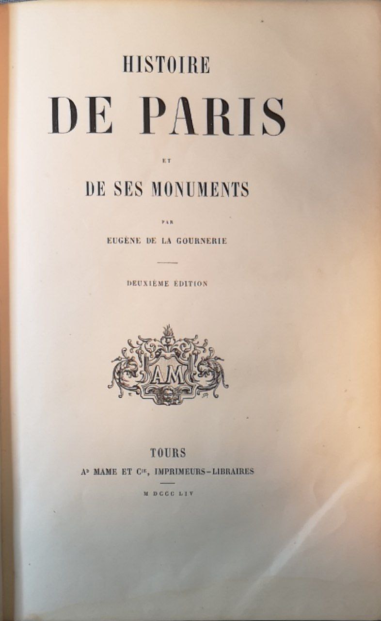 Histoire de Paris et de ses monuments