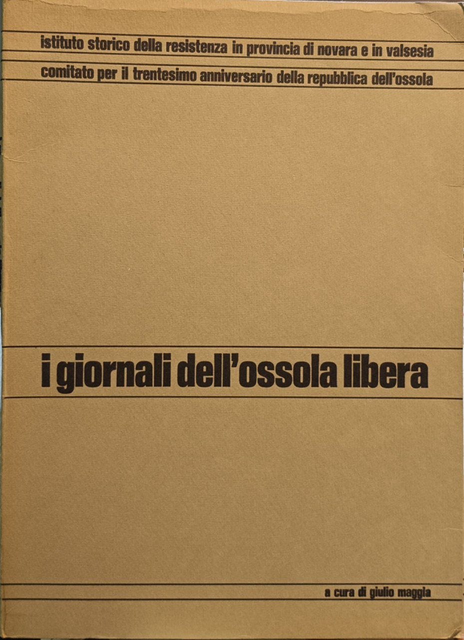 I giornali dell'Ossola libera