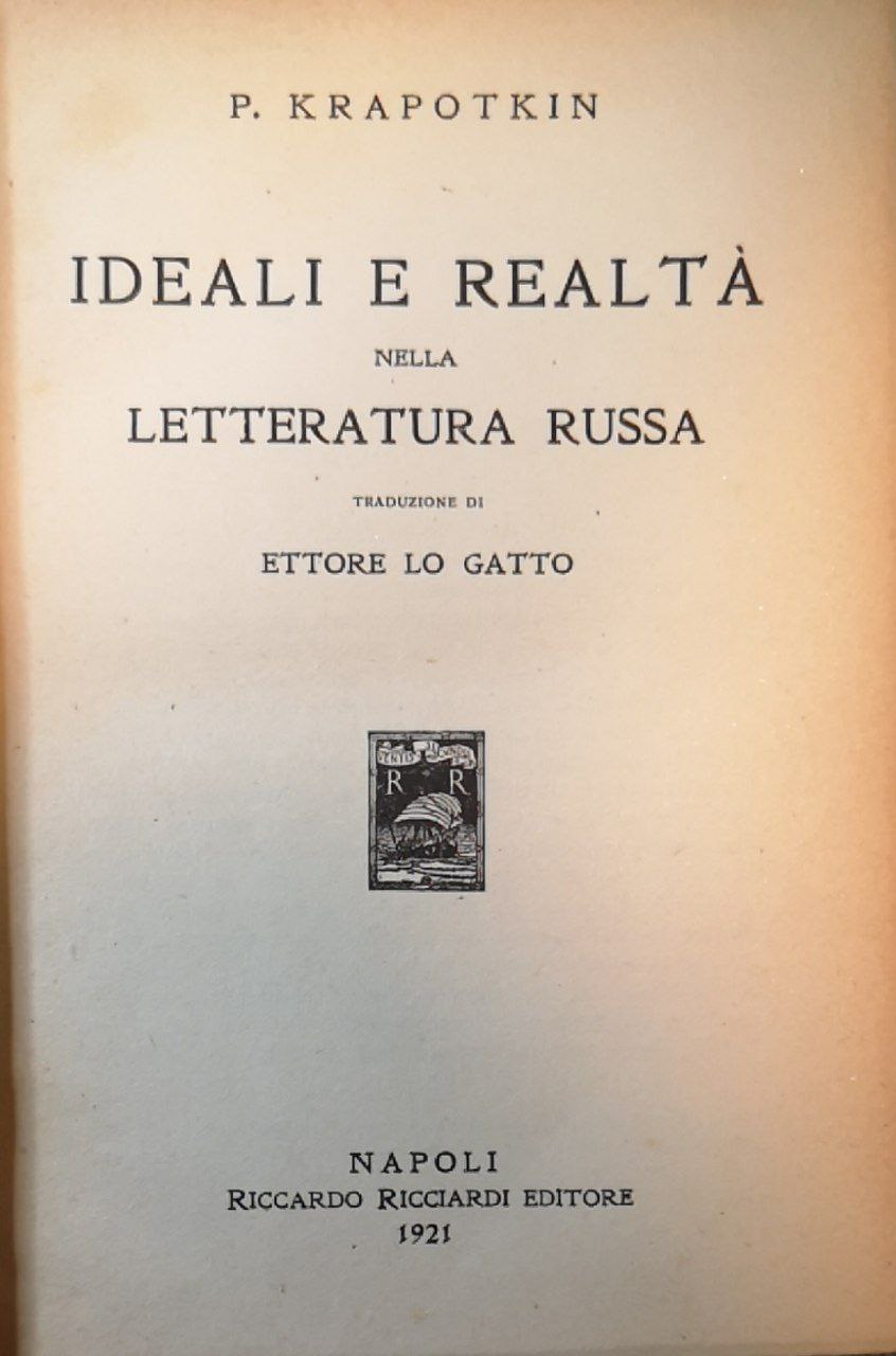 Ideali e realtà nella letteratura russa