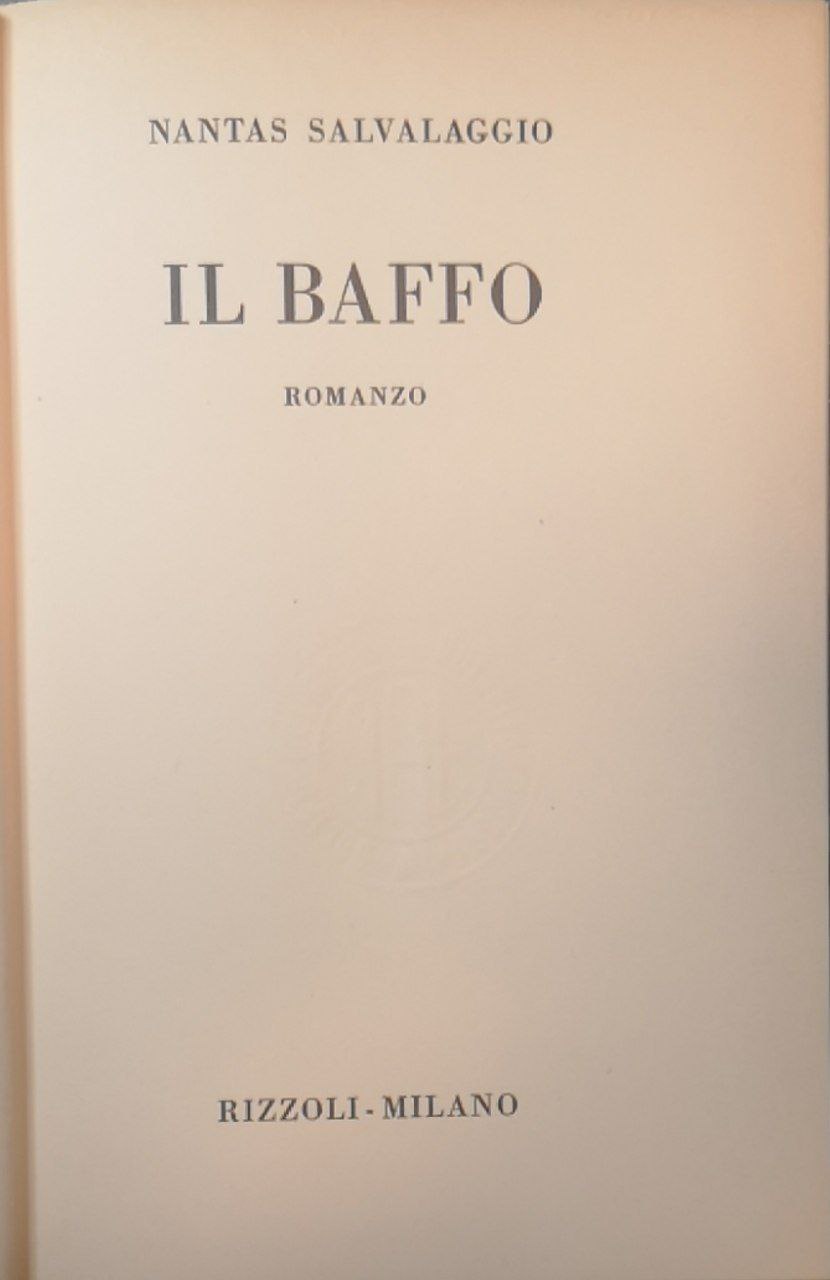 Il baffo: romanzo