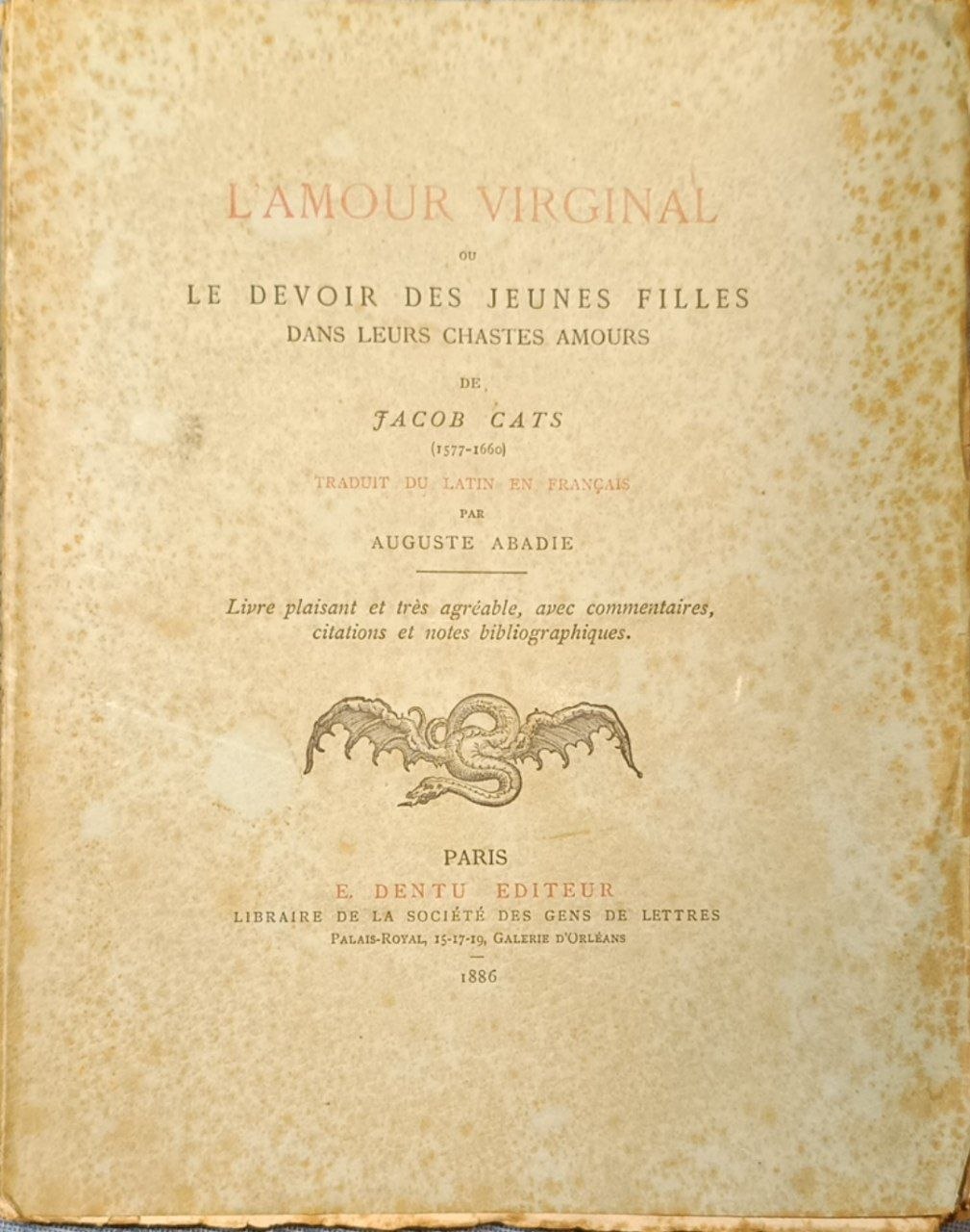 L'amour virginal, ou le devoir des Jeunes filles dans leurs …