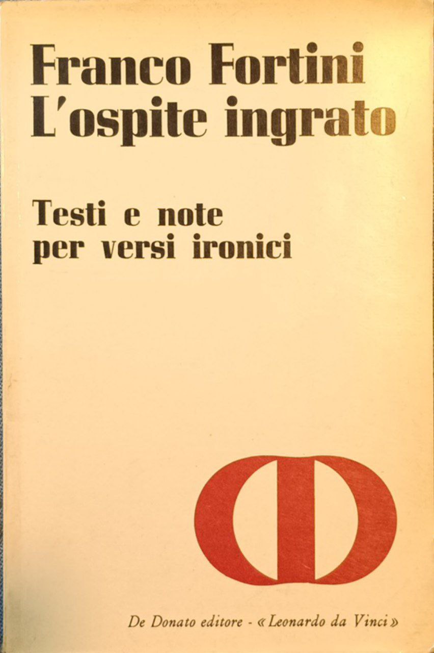 L'ospite ingrato: testi e note per versi ironici