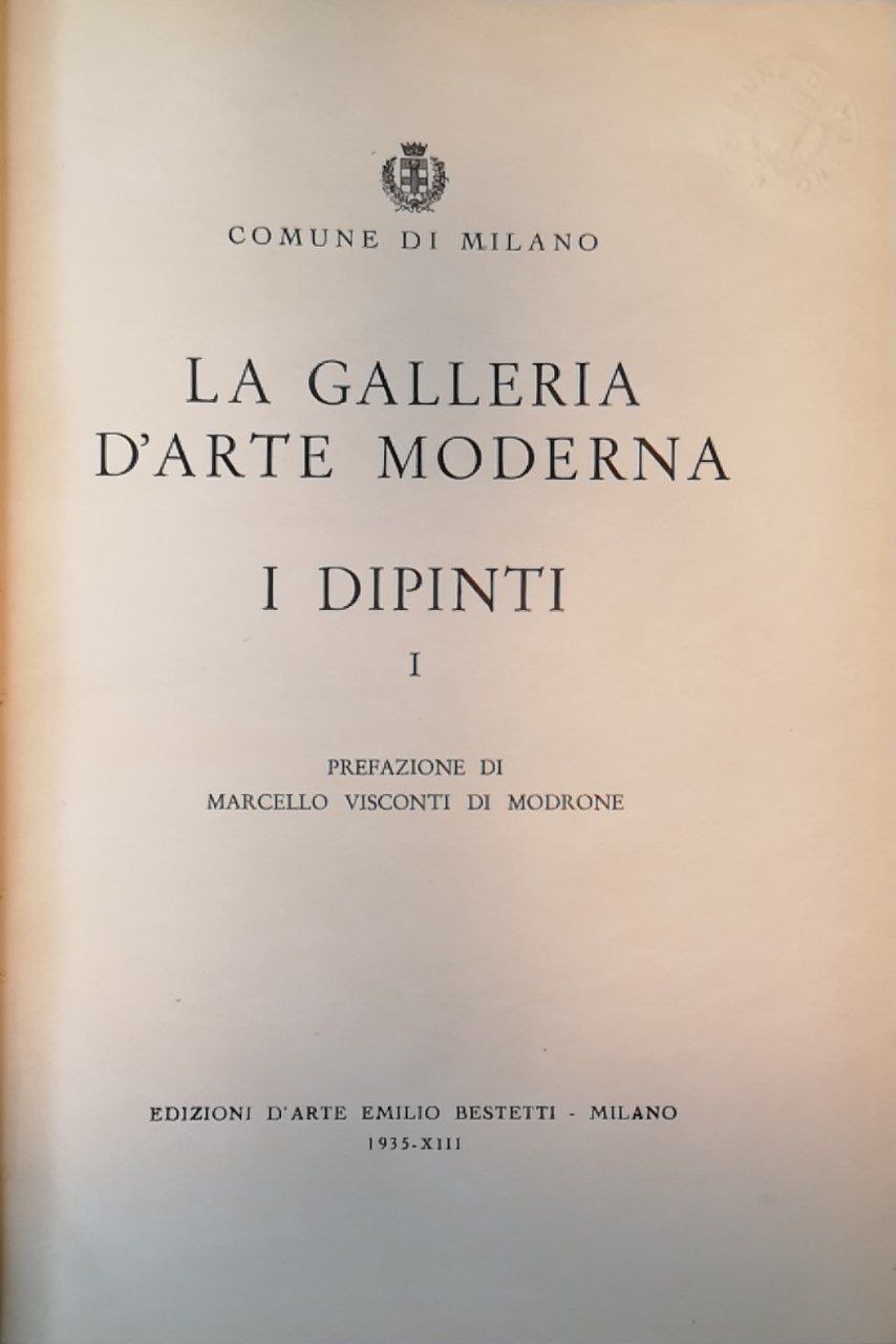 La galleria d'arte moderna. I dipinti.