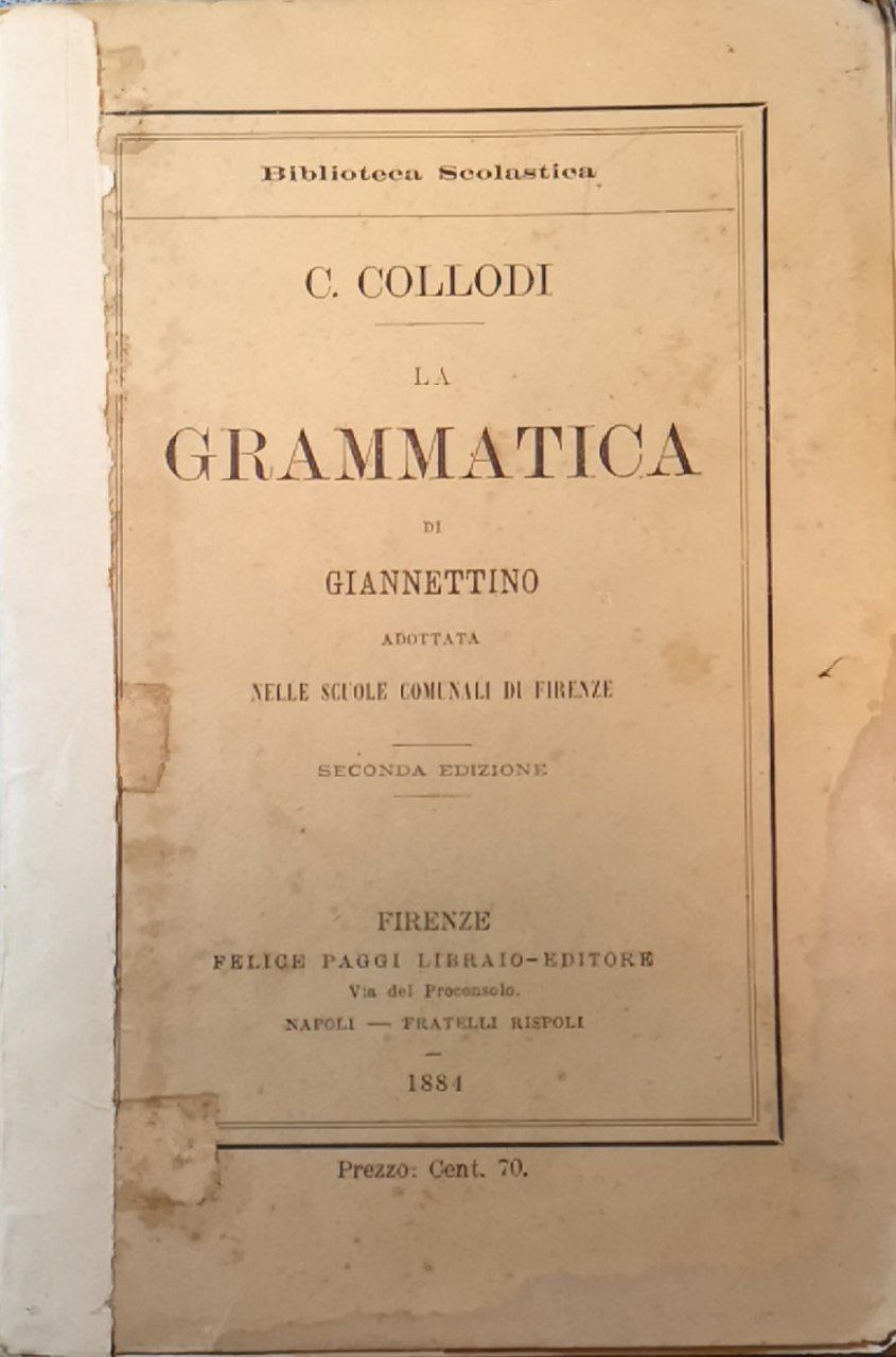 La grammatica di Giannettino adottata nelle scuole comunali di Firenze