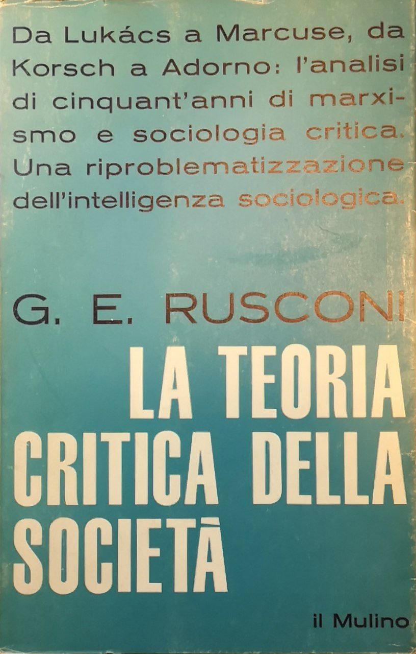 La teoria critica della società