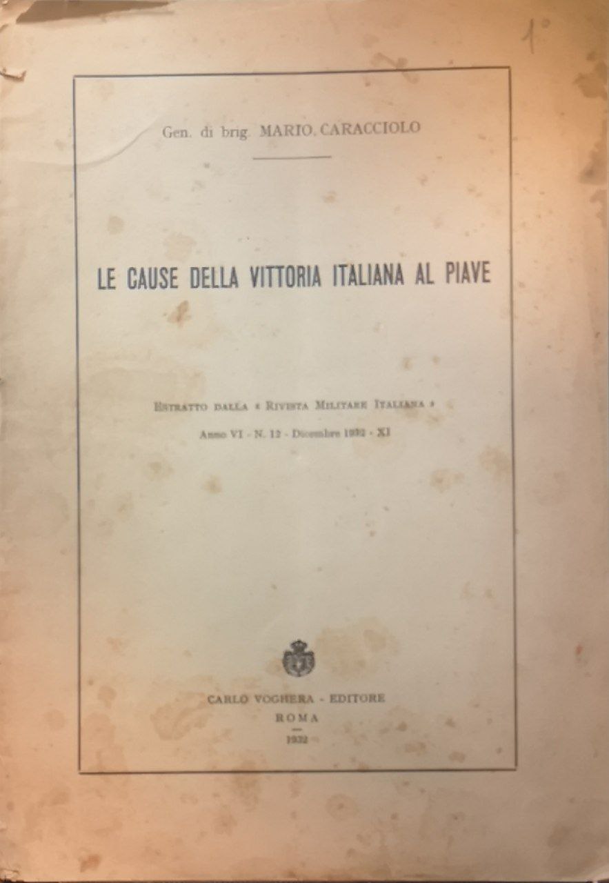 Le cause della vittoria italiana al Piave