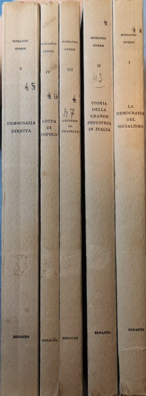 Opere di Rodolfo Morandi. Volumi I-II-III-IV-V.