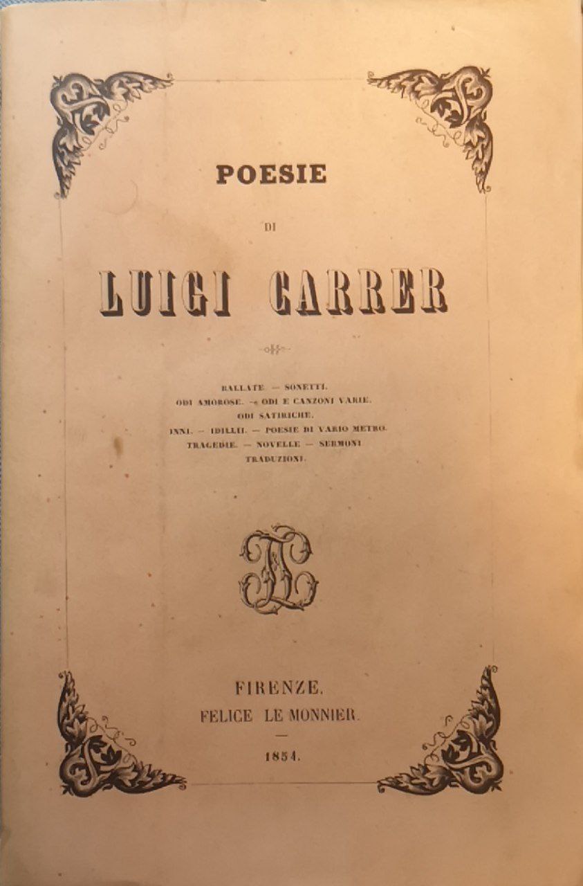Poesie di Luigi Carrer